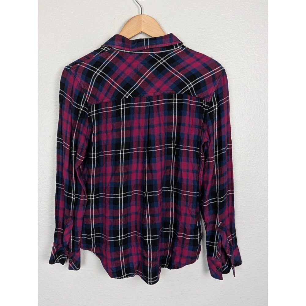 Rails Xs Button Front Hunter Plaid Flannel Shirt - image 3